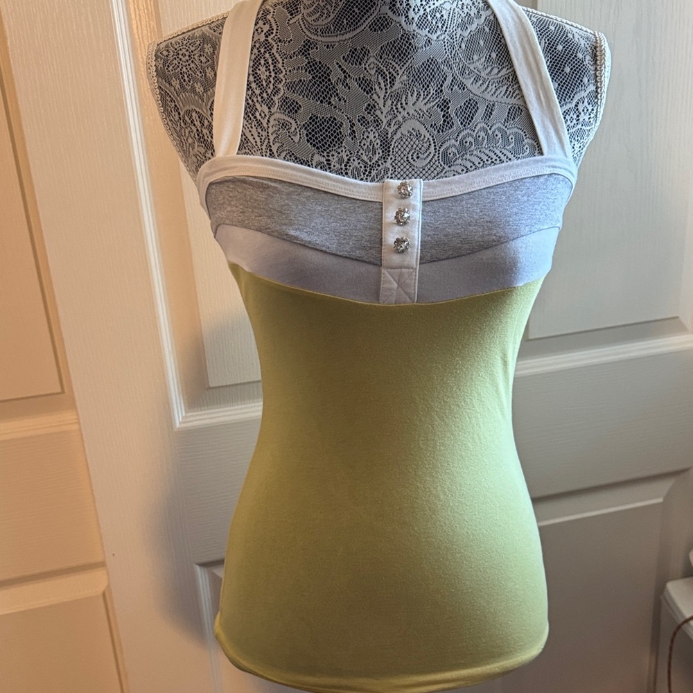 Bebe Stylish Colorblock Halter Top
